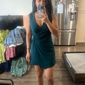Green mini dress